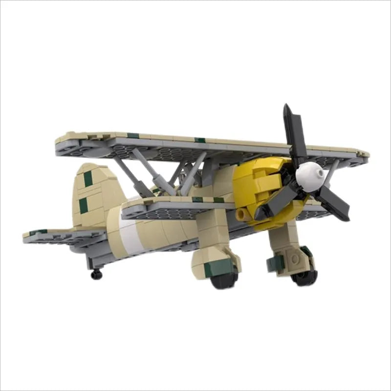 WWII Military Fighter Jet Brick Set – ME262, Yak-3, BF109 or CR.42 Falcon Model Kits