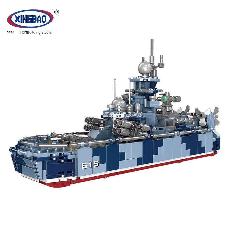 Military Ship Brick Model Kits: Missile Boat, Hovercraft & Battleships