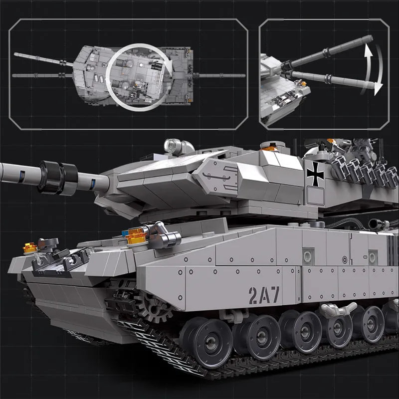 Modern Tank Series Leopard 2A7 Brick Tank - 1498 PCS