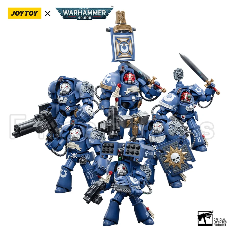 JOYTOY 1/18 Warhammer 40,000 Action Figure Astra Militarum Cadian Command  Squad Collection Model(Set of 5 Figures)