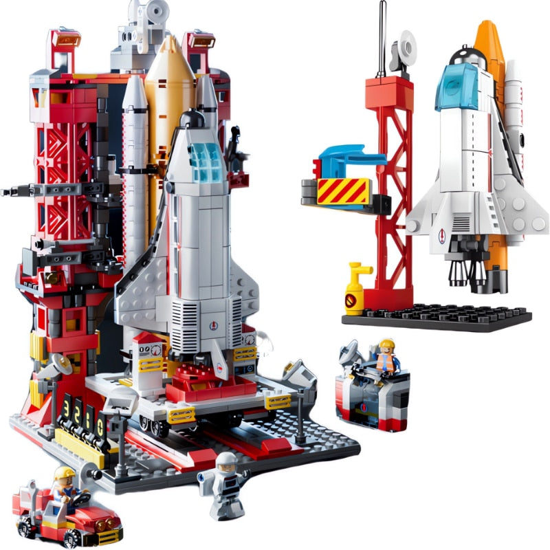 Space Shuttle With Launchpad Brick Model Playsets
