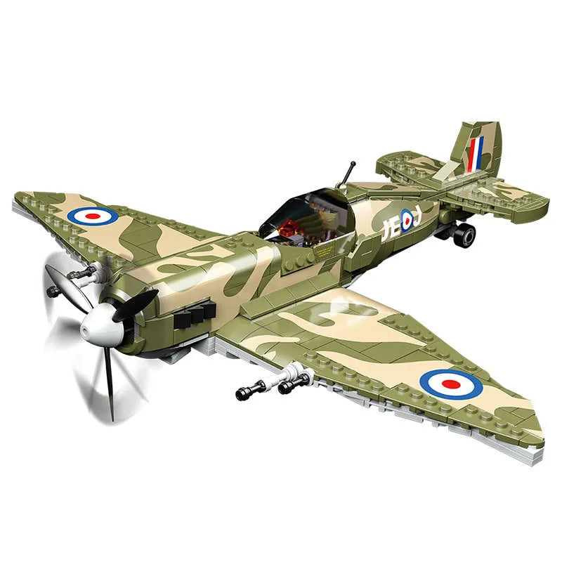 CyunSing WWII UK MK9 Spitfire Brick Model Aircraft Set - Relive History in Bricks