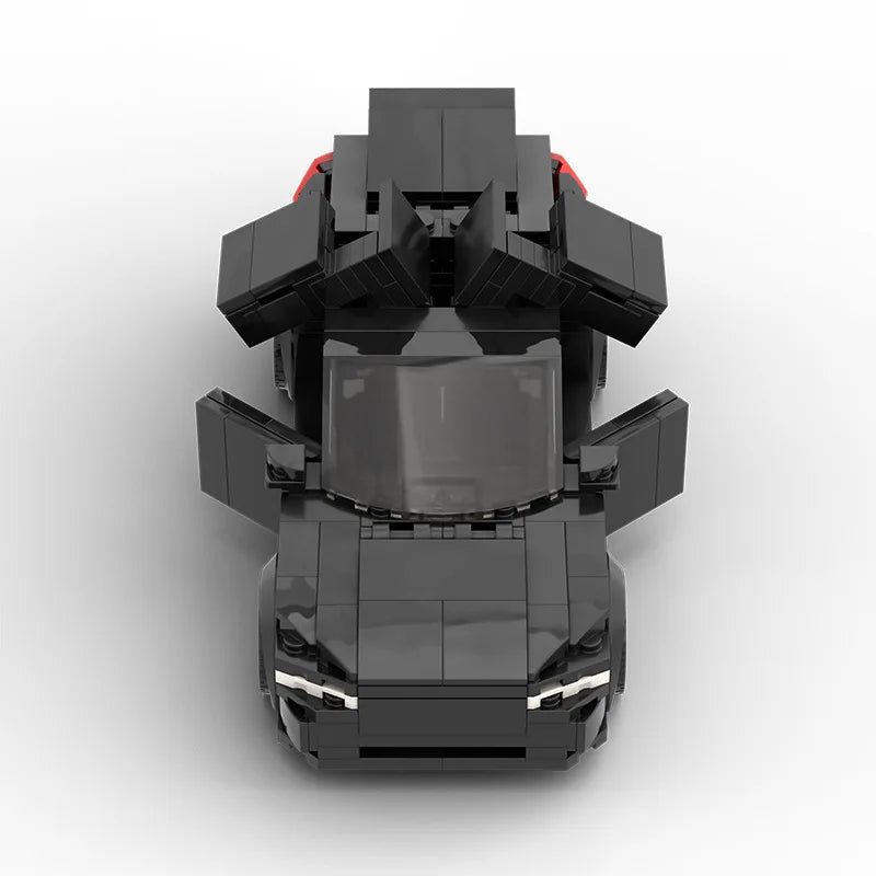 Futuristic Elegance on Wheels: Tesla Model X Inspired Brick Model Sets in Black and White