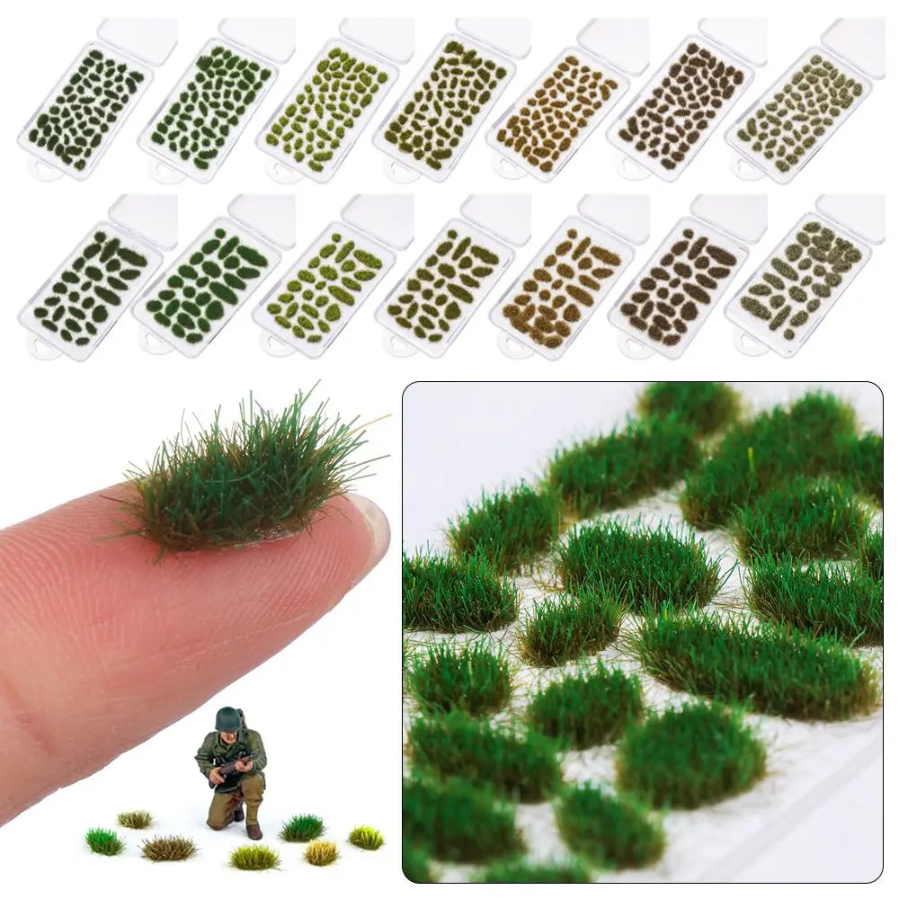 Irregular Grass Tufts Artificial Flower Cluster Wargaming Scenery Miniature Landscape Model Decorations