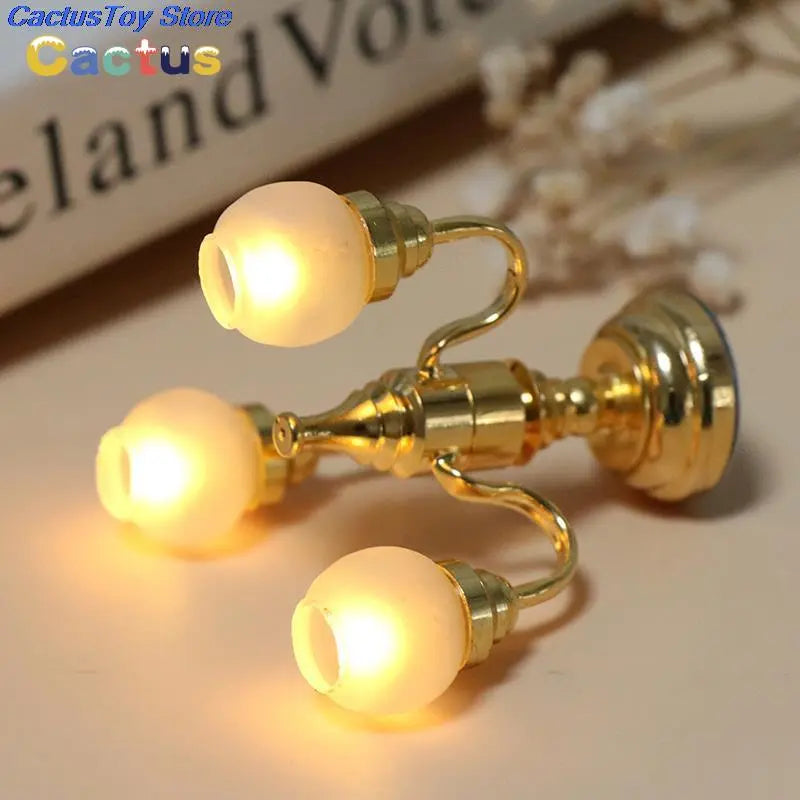 Dollhouse LED Battery Operated Light,battery Powered on off Switch,miniature  Lamp Light Fixture,dollhouse Lighting, Diorama,micro LED Light 