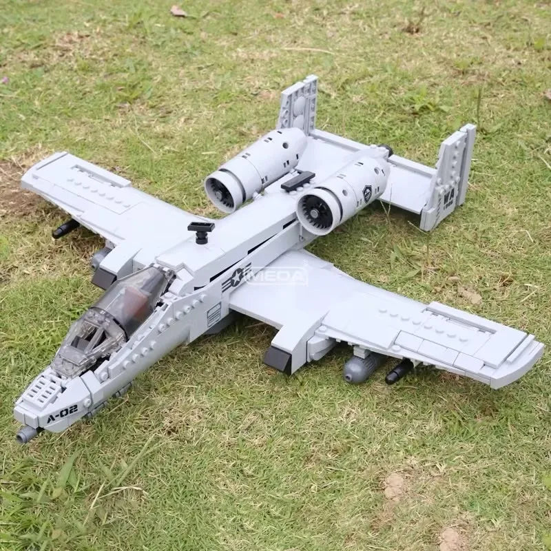 DIY Military Fighter Jet Building Block Set – A10 Warthog or F35 Variant