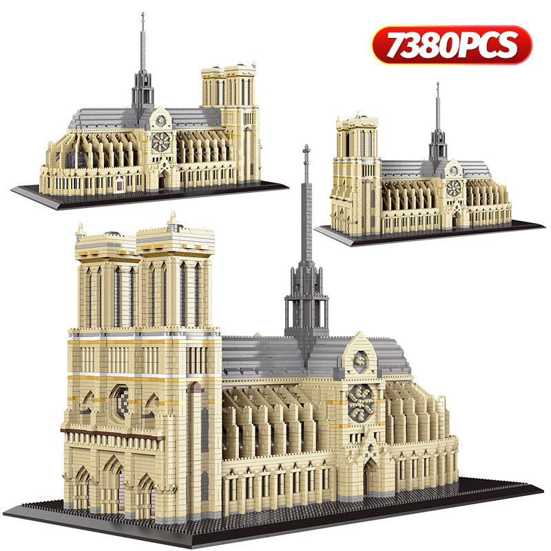 7380pcs+ Notre Dame and Potala Palace Brick Model Sets
