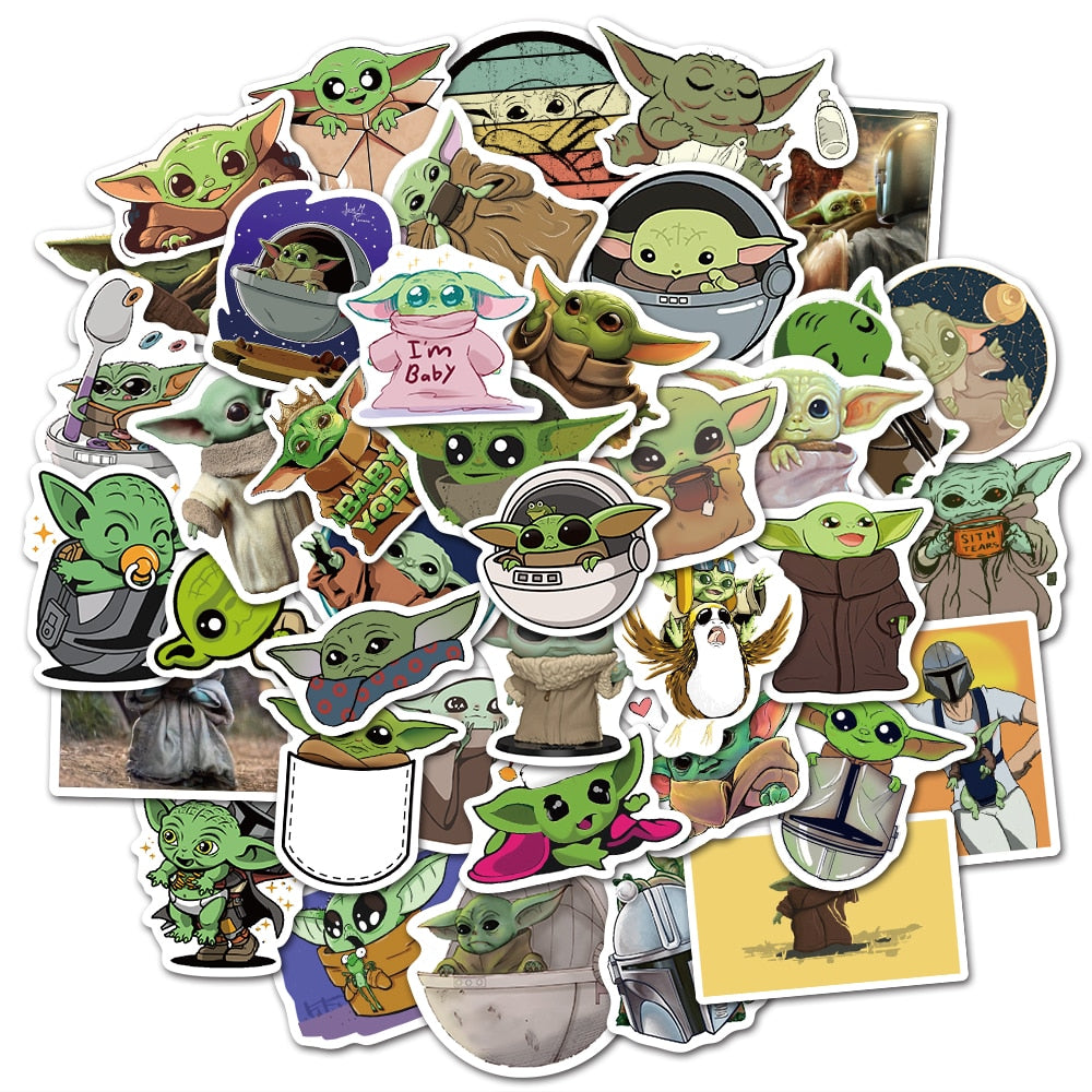 Baby Yoda Stickers, Baby Yoda Sticker Sets 46512405348637|46512405381405