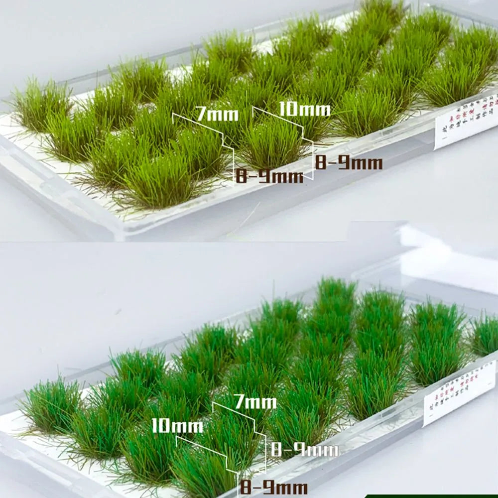 Seasonal Grass Nest Model Set: 32pcs Sand Table Building Scenery with Simulation Turf for DIY, Fairy Gardens, and Model Railroads