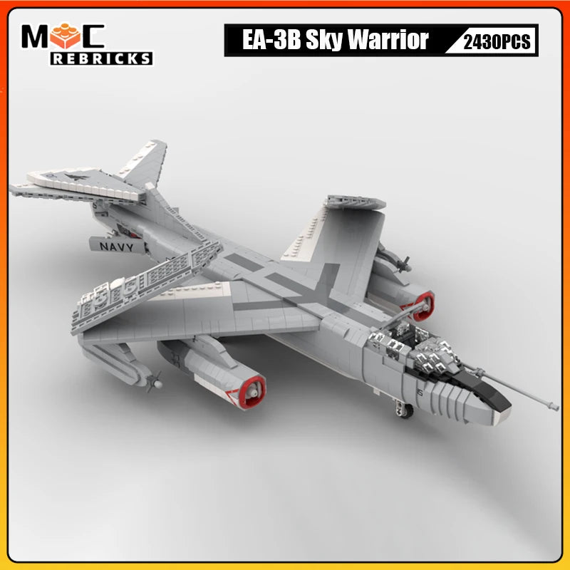 Naval Air Warfare Brick Collection - EA-3B Sky Warrior S-3 Viking or F-14 Tomcat Brick Sets