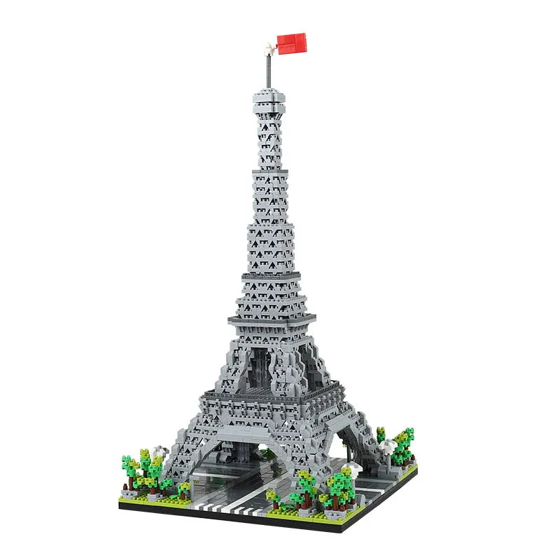 World Architecture Building Blocks - Micro and Large, 3585pcs, Paris Eiffel Tower, Sphinx, Big Ben, Roman Coliseum