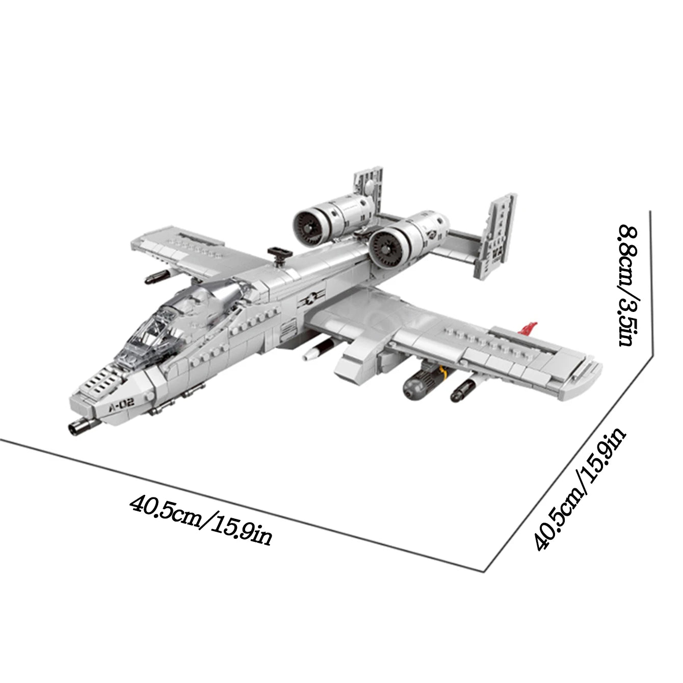 DIY Military Fighter Jet Building Block Set – A10 Warthog or F35 Variant