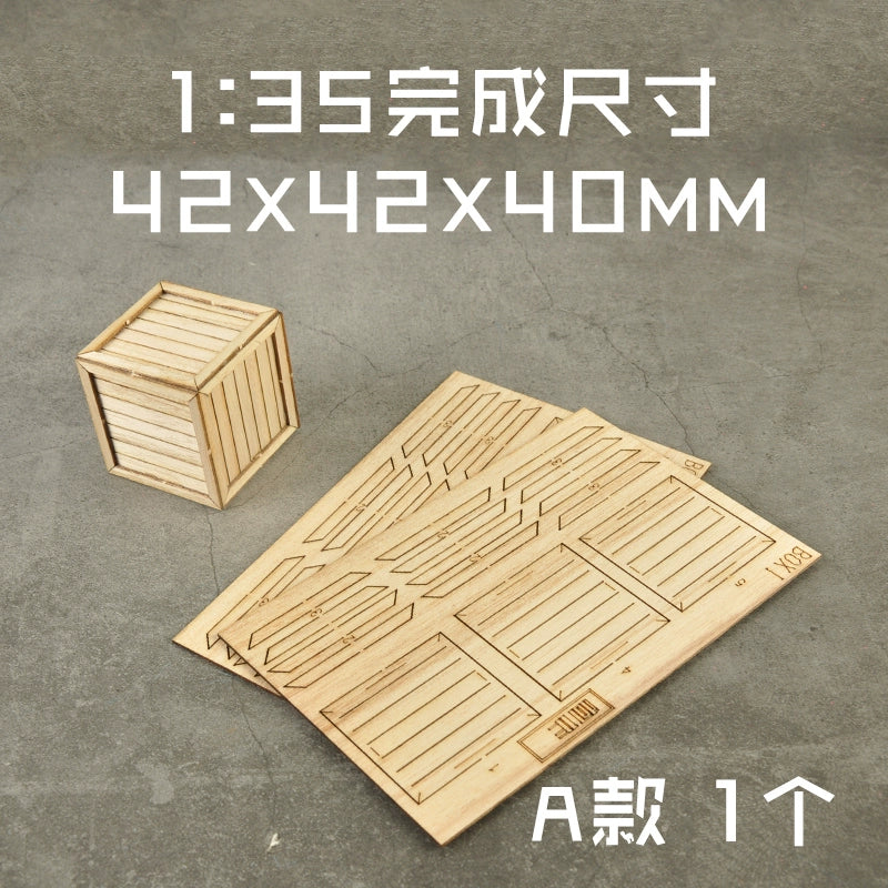 Explore Kezuo 1:35 Wooden Pallet and Shipping Crate Model Kits