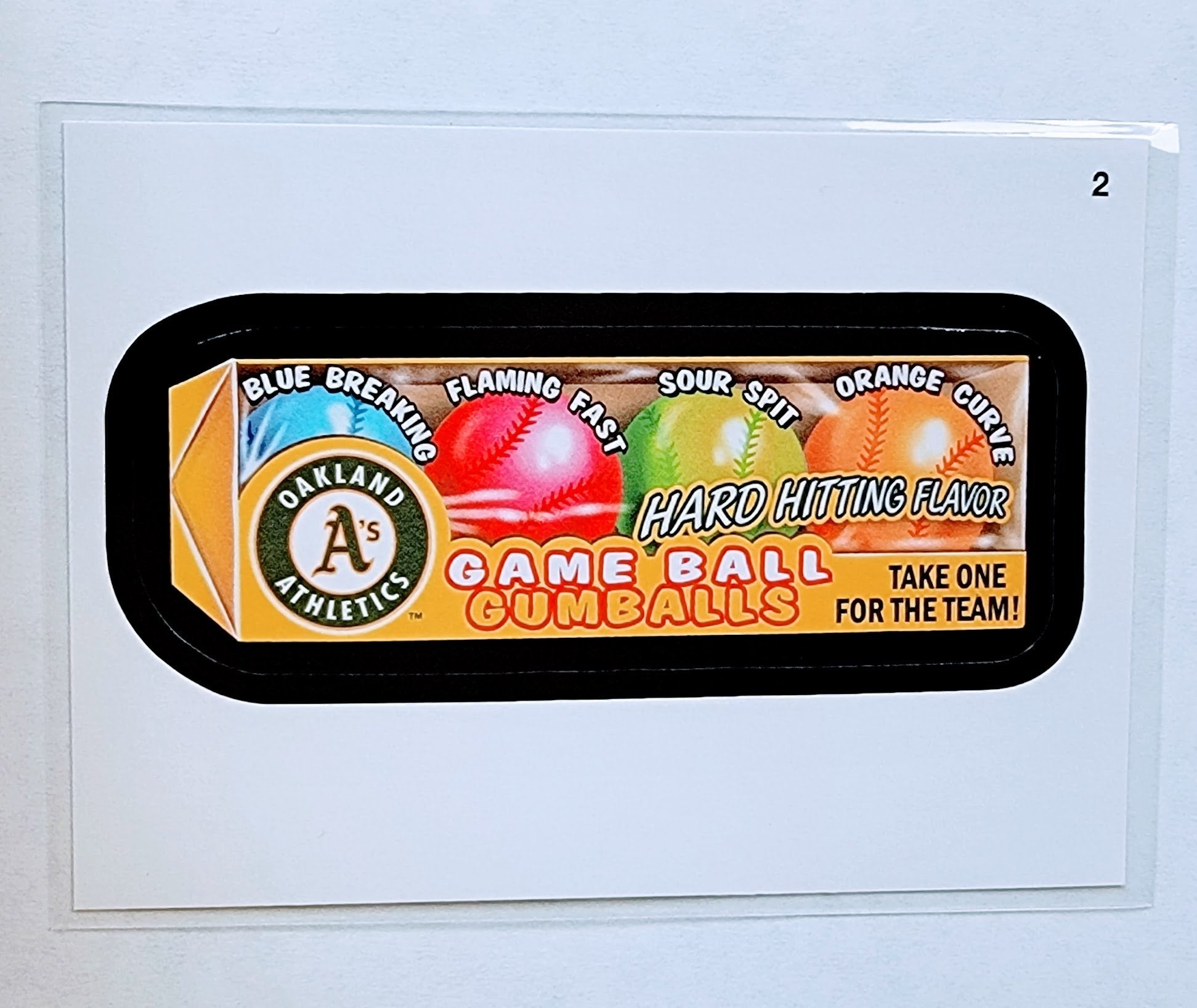 2016 Topps MLB Baseball Wacky Packages Oakland Athletics Game Ball Gumballs Parallel Sticker Trading Card MCSC1 simple Xclusive Collectibles   