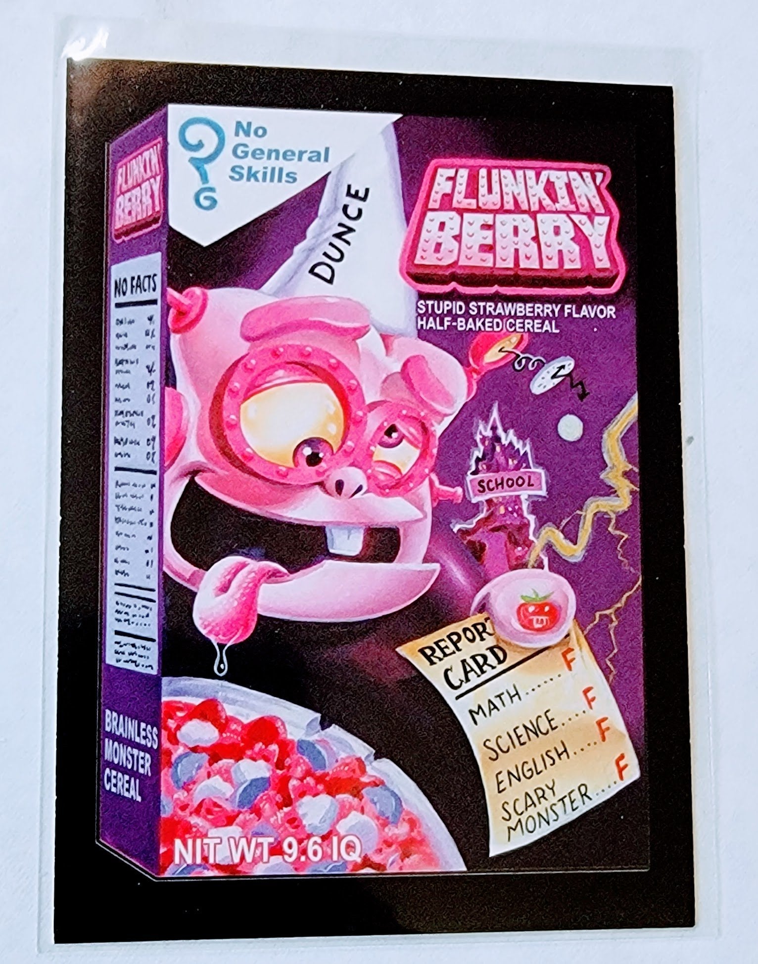 2017 Wacky Packages 50th Anniversary Cereal Card #5 Flunkin' Berry Sticker Trading Card MCSC1 simple Xclusive Collectibles   
