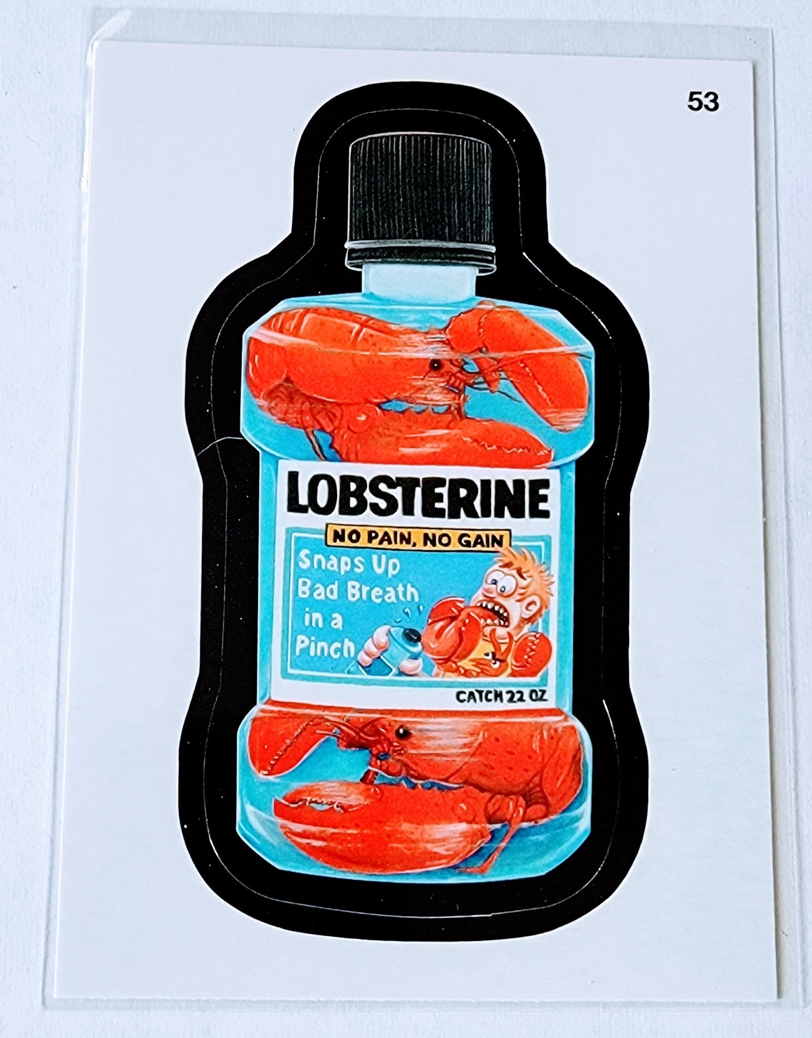 2014 Wacky Packages Lobsterine Salt Water Laundry Sticker Trading Card MCSC1 simple Xclusive Collectibles   