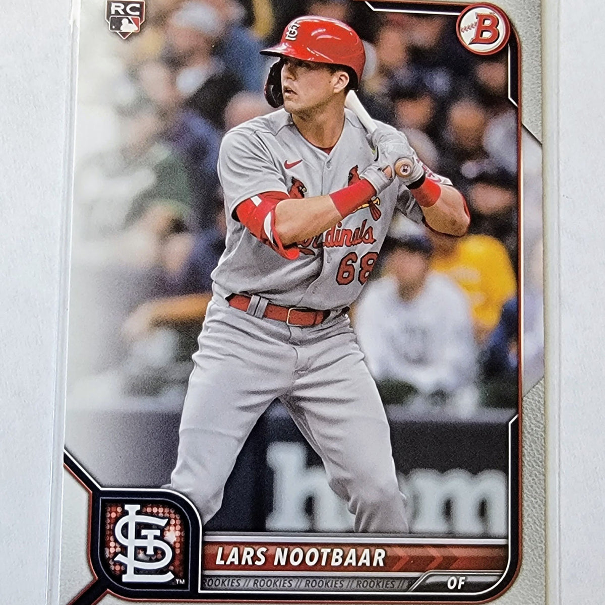 2022 Bowman Lars Nootbar Rookie Baseball Trading Card SMCB1