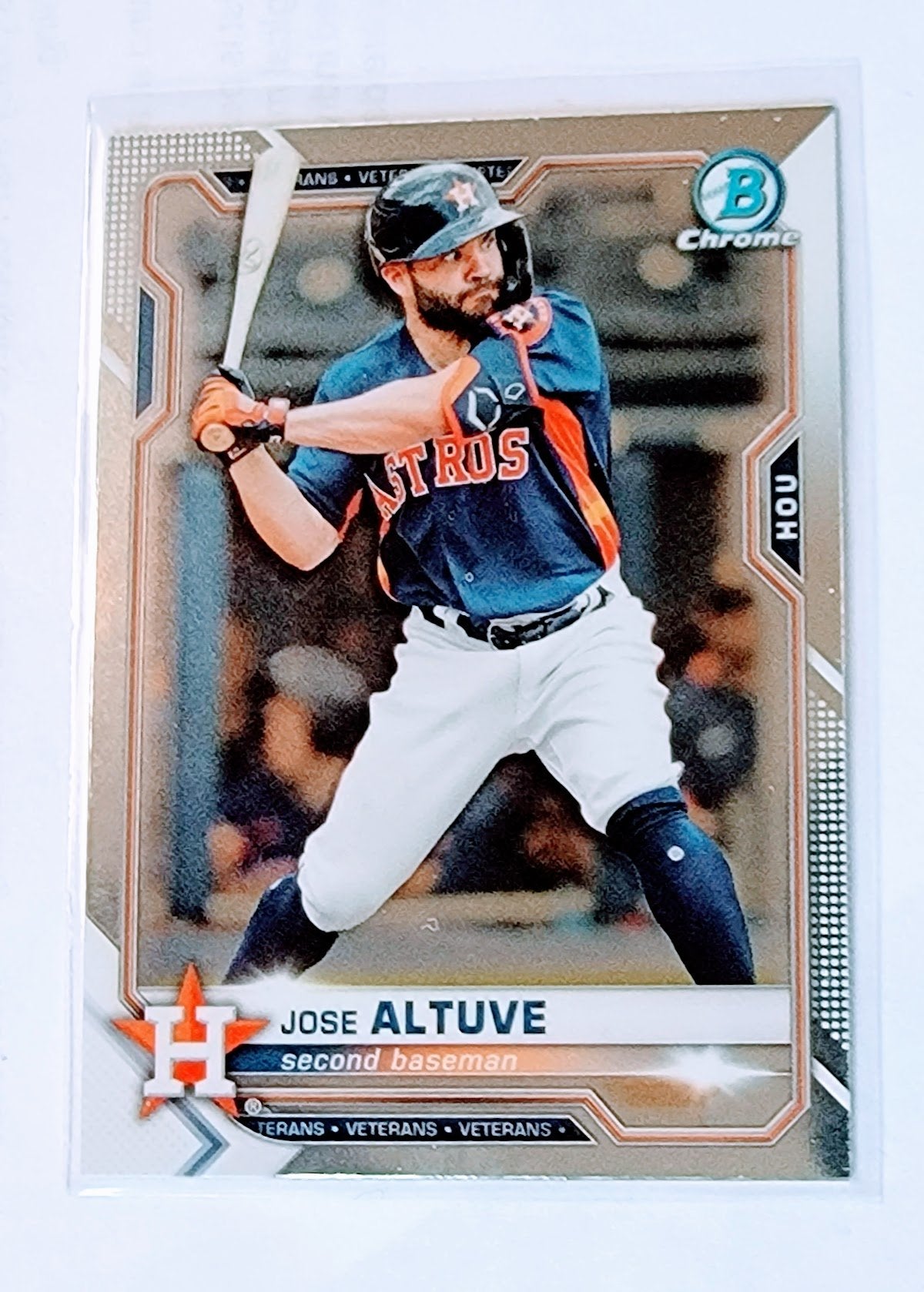 2021 Bowman Chrome Jose Altuve Baseball Card SMCB1 simple Xclusive Collectibles   