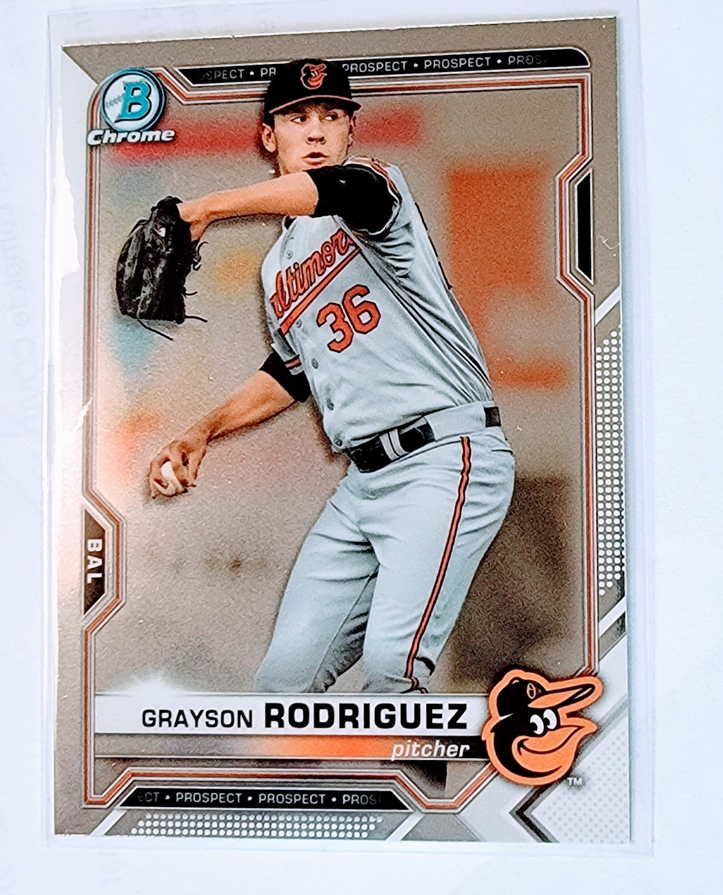2021 Bowman Chrome Grayson Rodriguez Prospect Baseball Card SMCB1 simple Xclusive Collectibles   