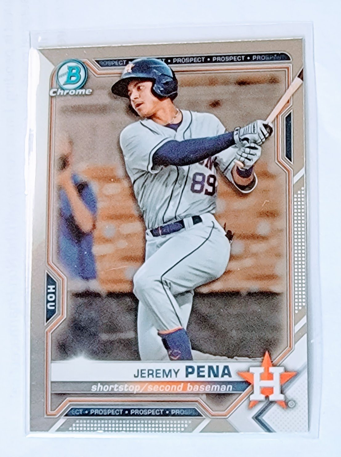 2021 Bowman Chrome Jeremy Pena Prospects Baseball Trading Card SMCB1 simple Xclusive Collectibles   