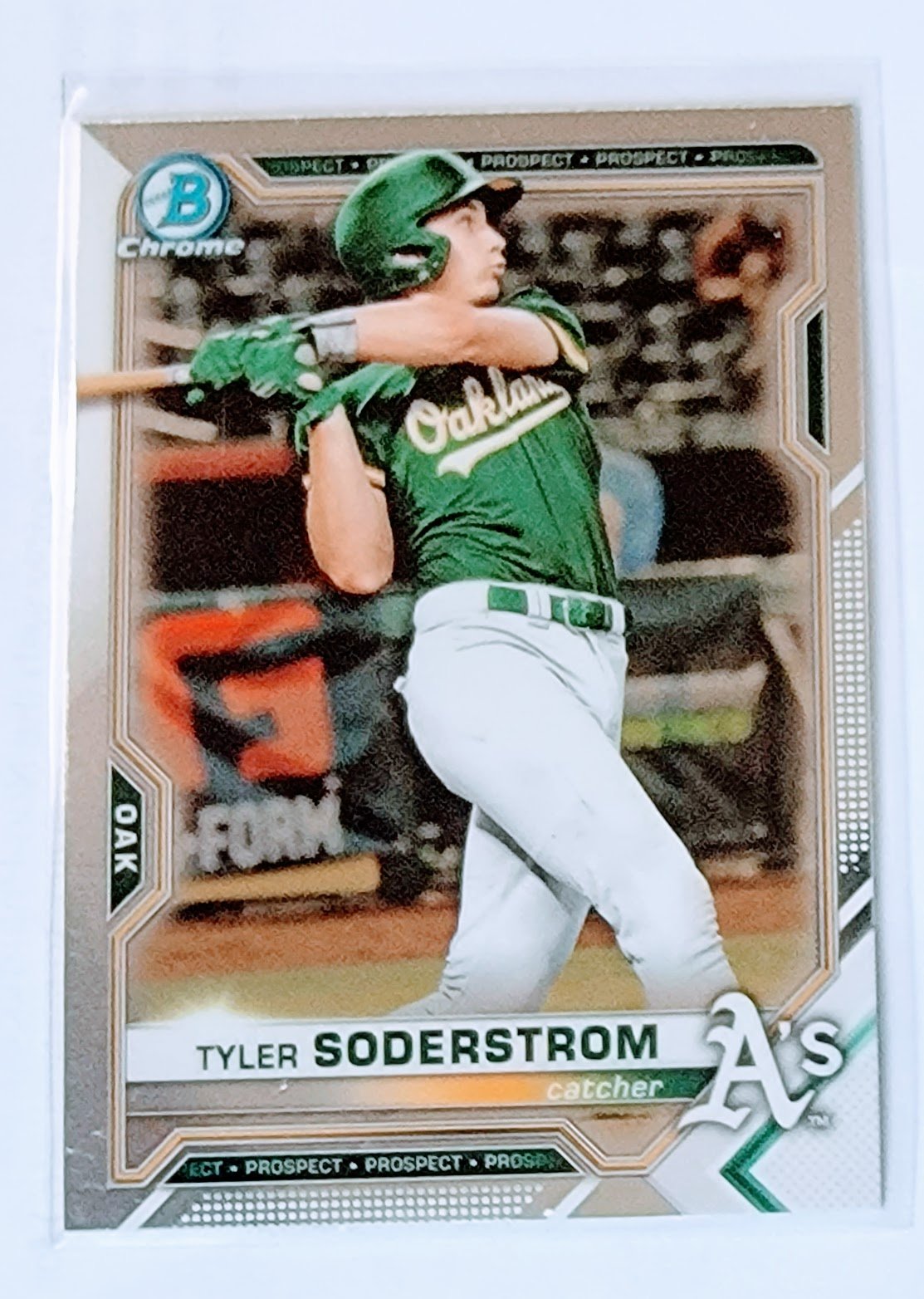 2021 Bowman Chrome Tyler Soderstrom Prospects Baseball Trading Card SMCB1 simple Xclusive Collectibles   