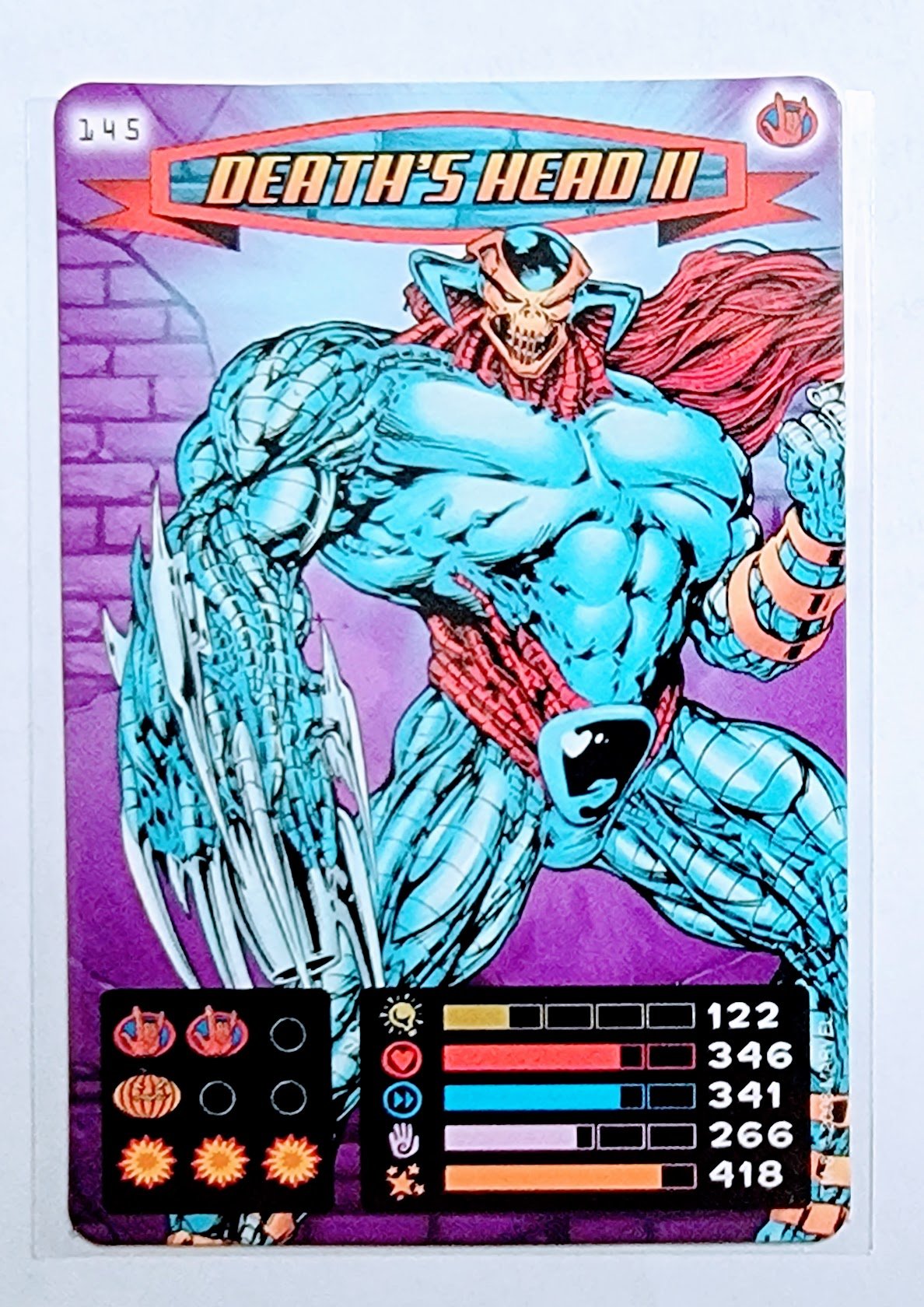 2008 Spiderman Heroes and Villains Death's Head #145 Marvel Booster Trading Card UPTI simple Xclusive Collectibles   