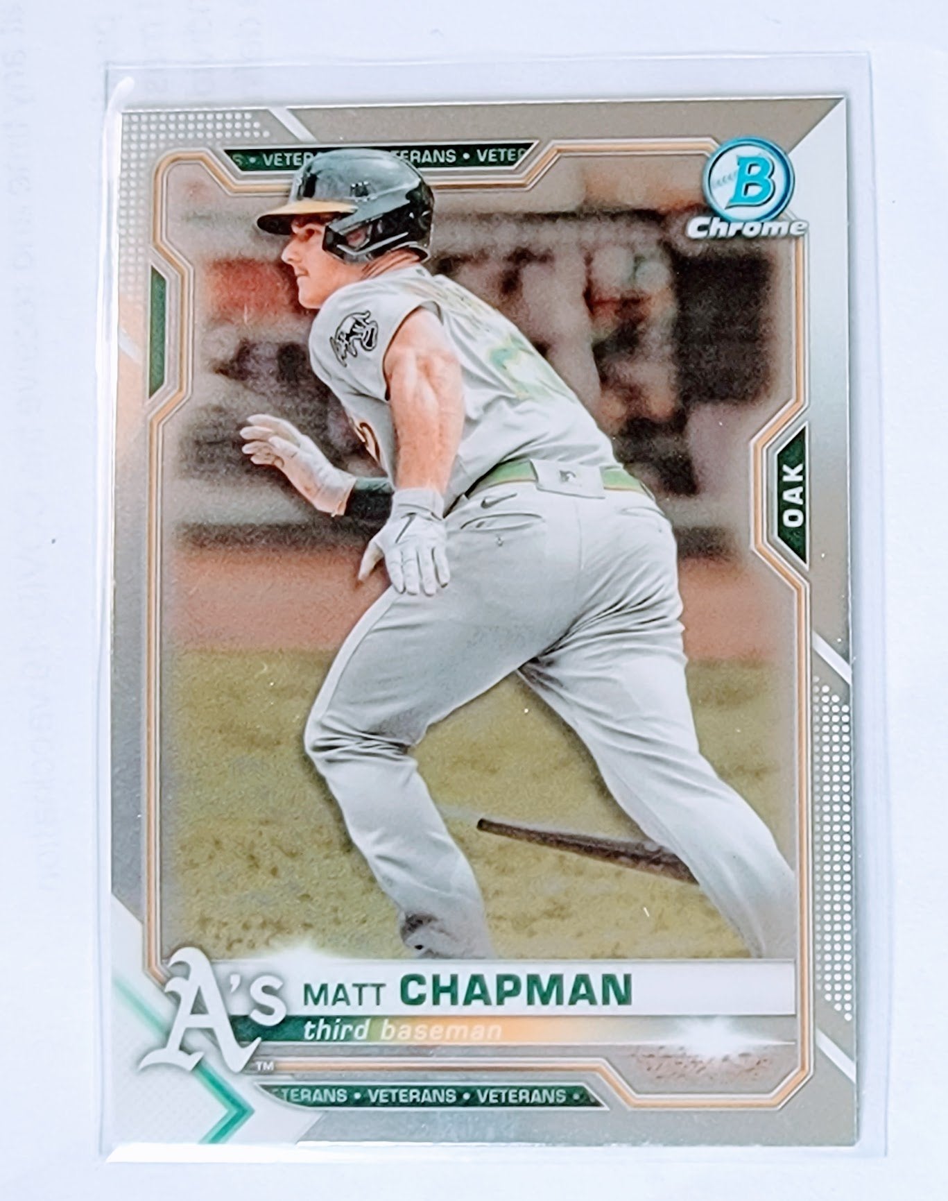 2021 Bowman Chrome Matt Chapman Veterans Baseball Trading Card SMCB1 simple Xclusive Collectibles   