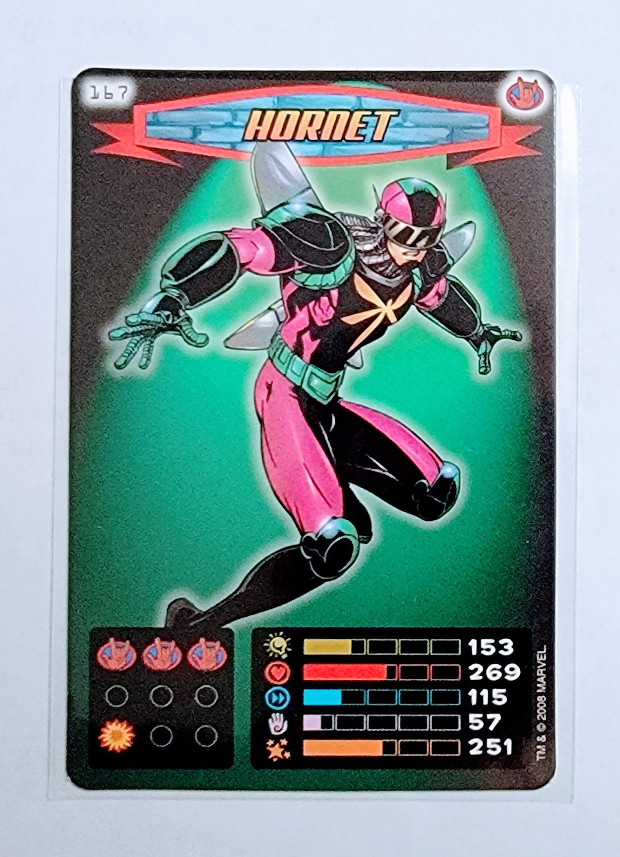 2008 Spiderman Heroes and Villains Hornet #167 Marvel Booster Trading Card UPTI simple Xclusive Collectibles   
