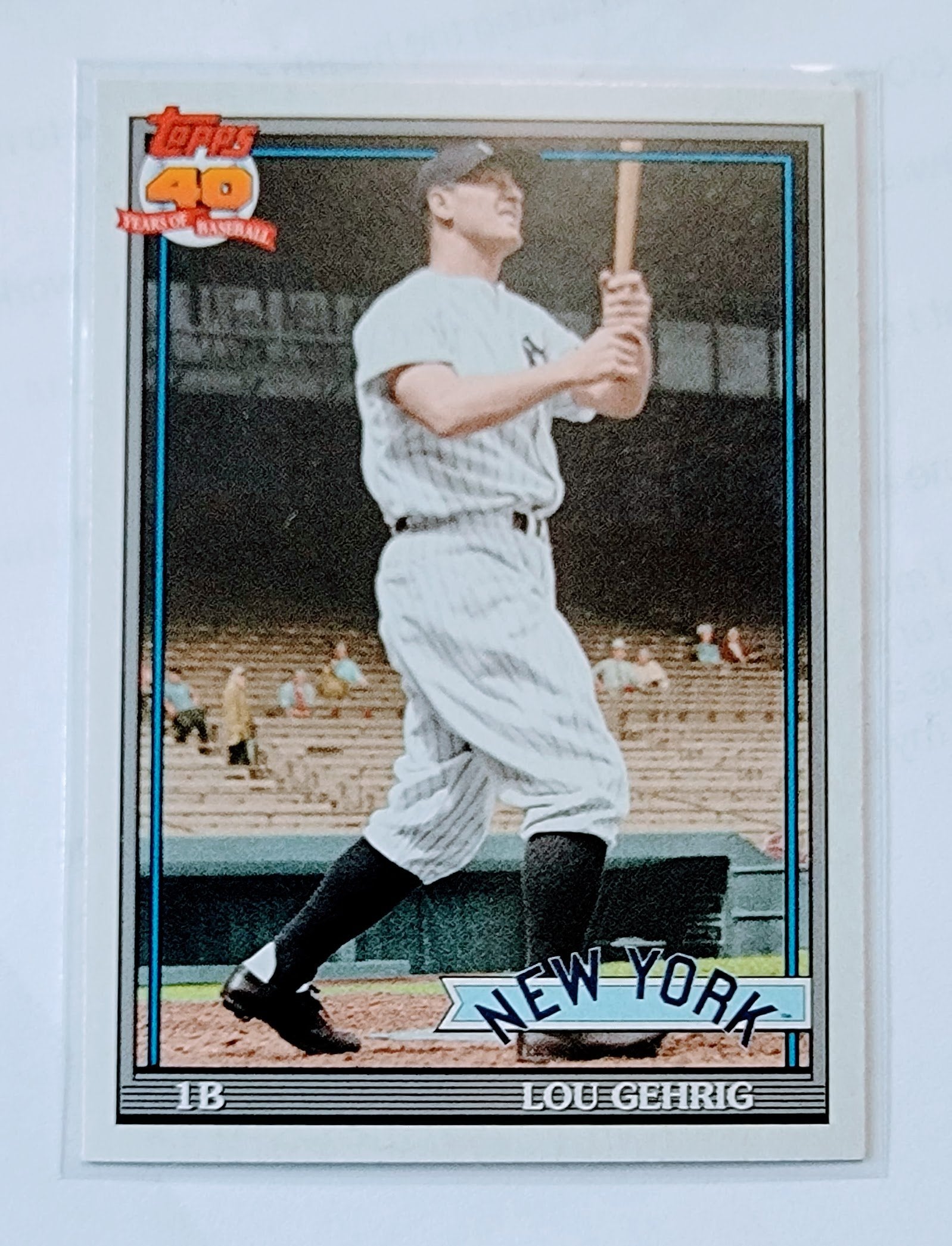 2021 Topps Archives Lou Gehrig 1991 Baseball Trading Card SMCB1 simple Xclusive Collectibles   