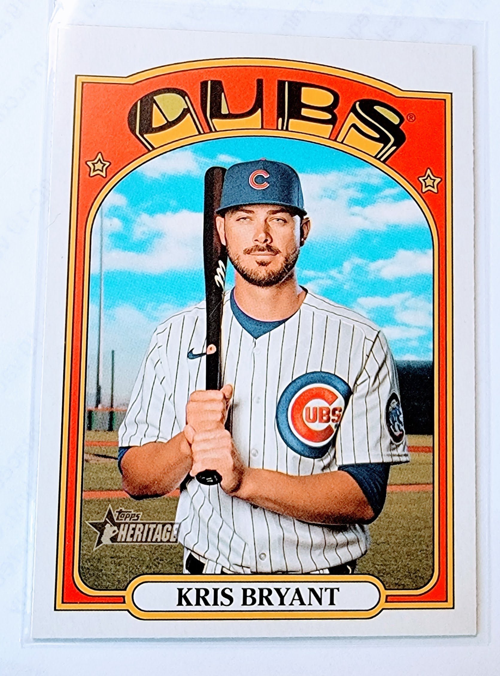 2021 Topps Heritage Kris Bryant Baseball Trading Card MCSC1 simple Xclusive Collectibles   