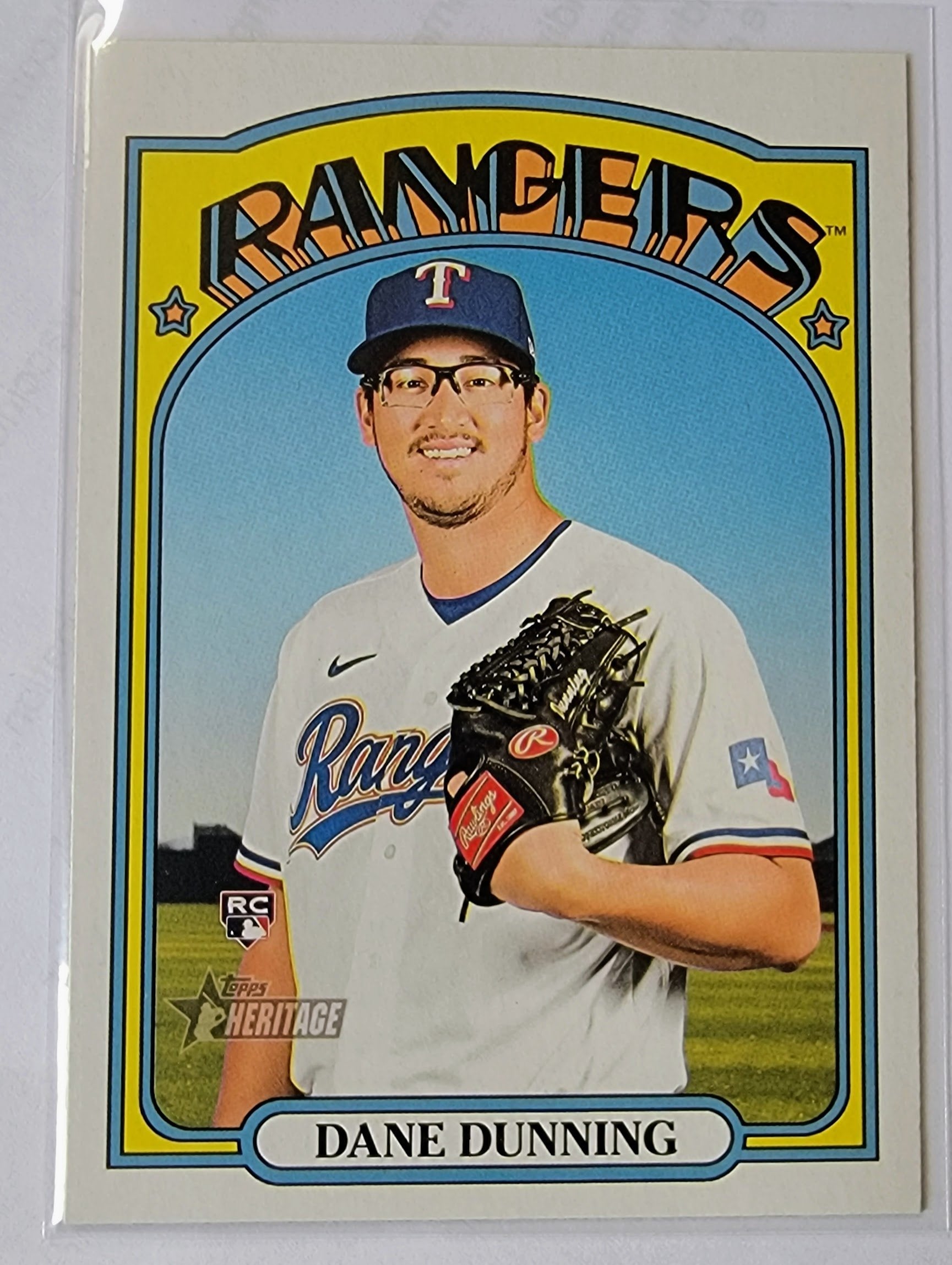 2021 Topps Heritage Dane Dunning Rookie Baseball Trading Card MCSC1 simple Xclusive Collectibles   