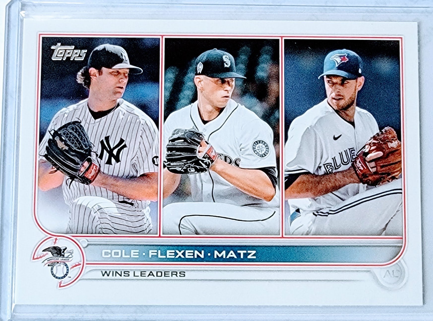 2022 Topps Wins Leaders Cole, Flexen & Matz Baseball Trading Card GRB1 simple Xclusive Collectibles   