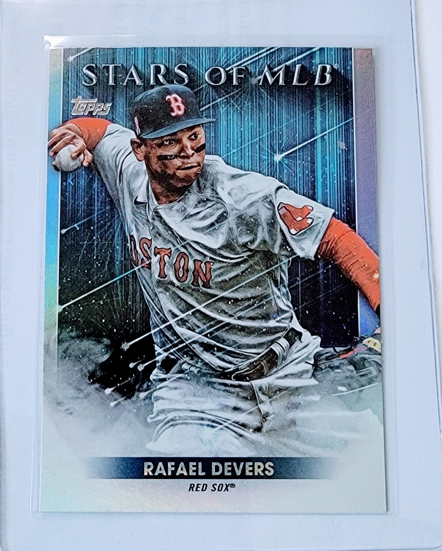 Rafael Devers 2022 Topps Pristine Encased good Blue Refractor #/75 SP Boston Red Sox