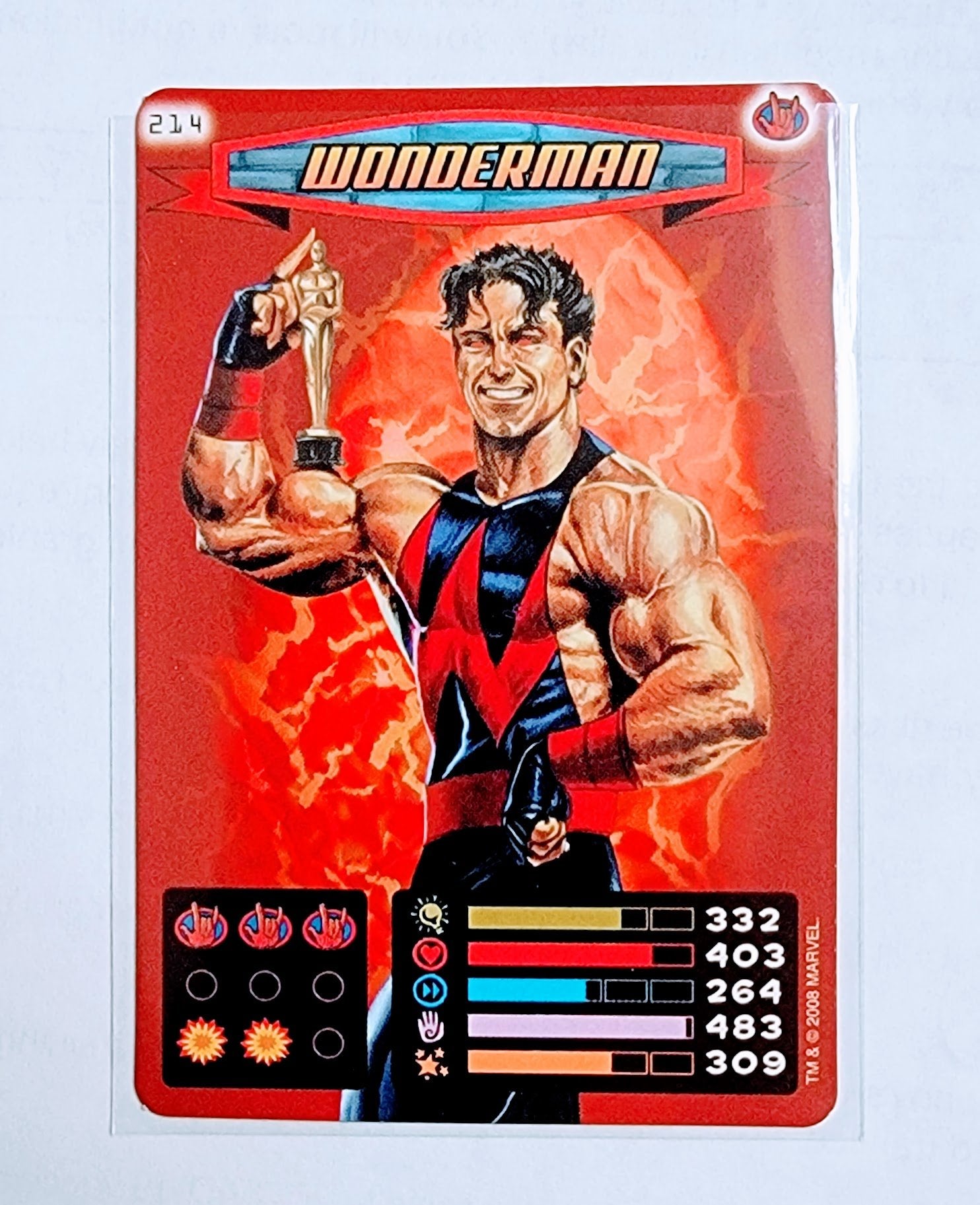 2008 Spiderman Heroes and Villains Wonderman #214 Marvel Booster Trading Card UPTI simple Xclusive Collectibles   