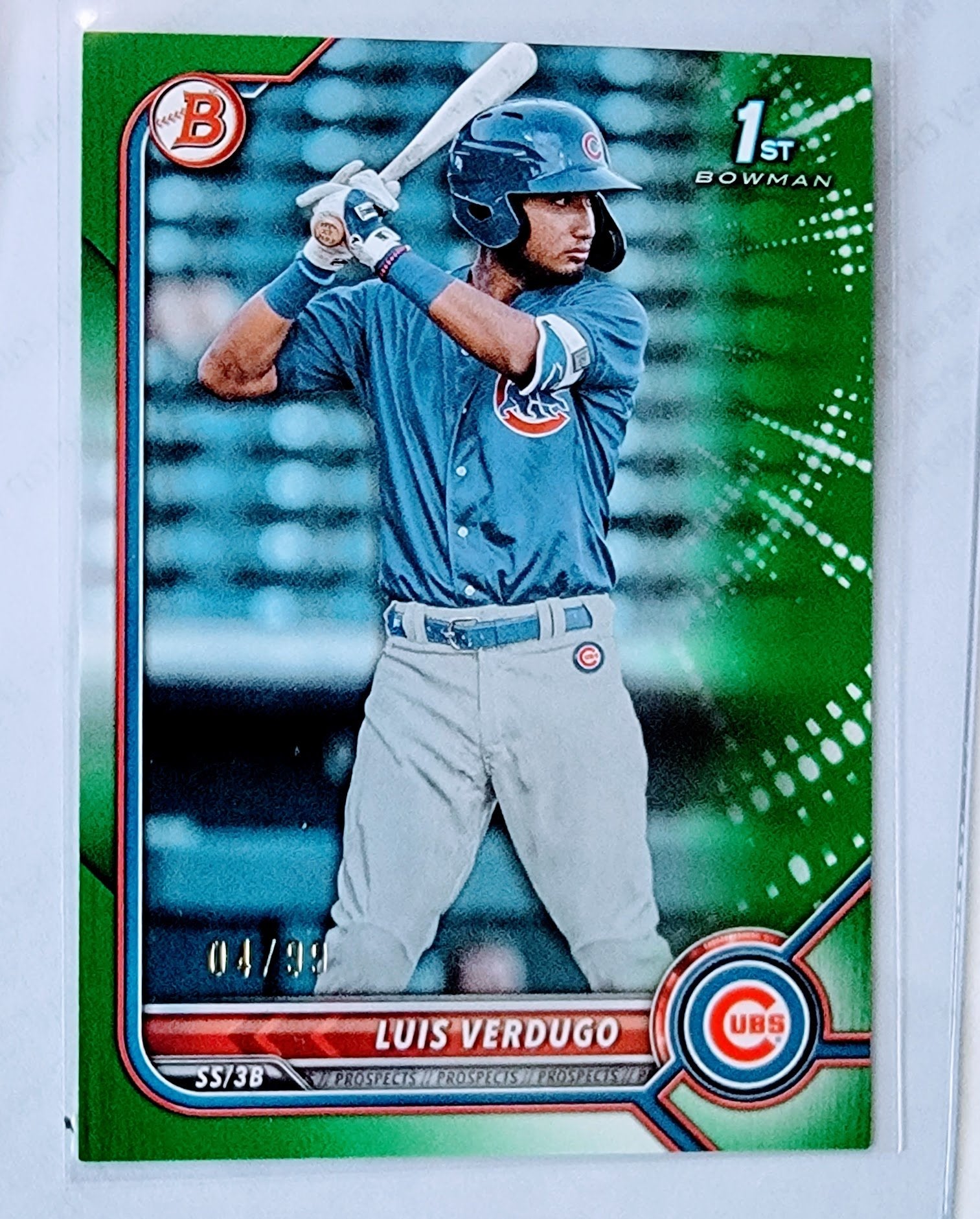 2022 Bowman Luis Verdugo 1st on Bowman Chicago Cubs Prospect #'d/99 Green Baseball Trading Card GRB1 simple Xclusive Collectibles   