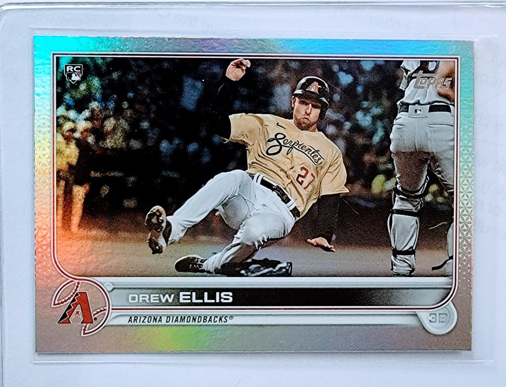 2022 Topps Drew Ellis Seattle Mariners Foil Refractor Baseball Trading Card