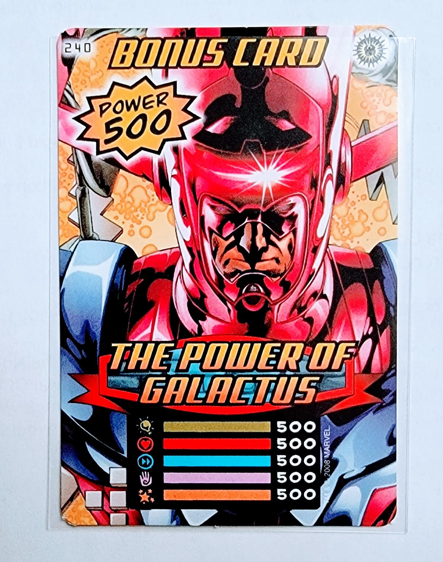 2008 Spiderman Heroes and Villains The Power of Galactus Bonus Card #240 Marvel Booster Trading Card UPTI simple Xclusive Collectibles   