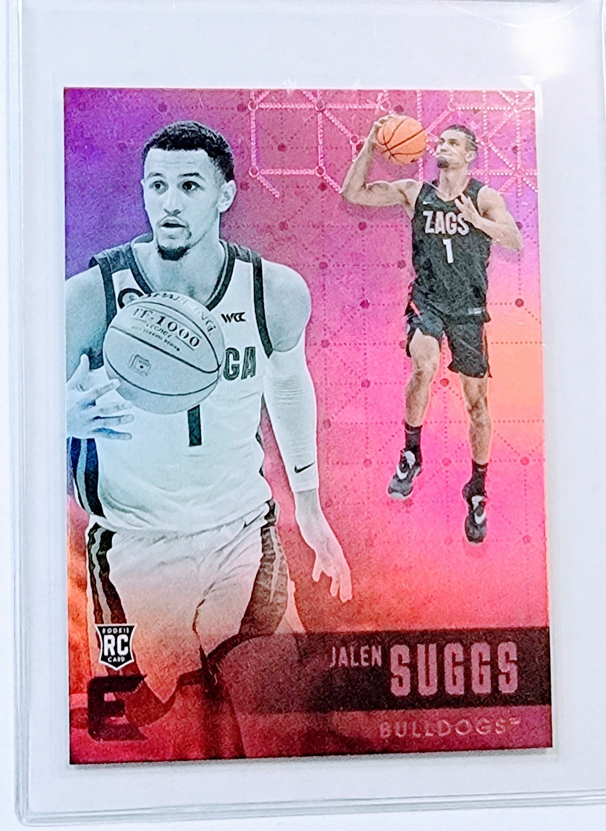 2021 Chronicles Draft Picks Jalen Suggs Pink Essentials Rookie Refractor Basketball Card AVM1 simple Xclusive Collectibles   