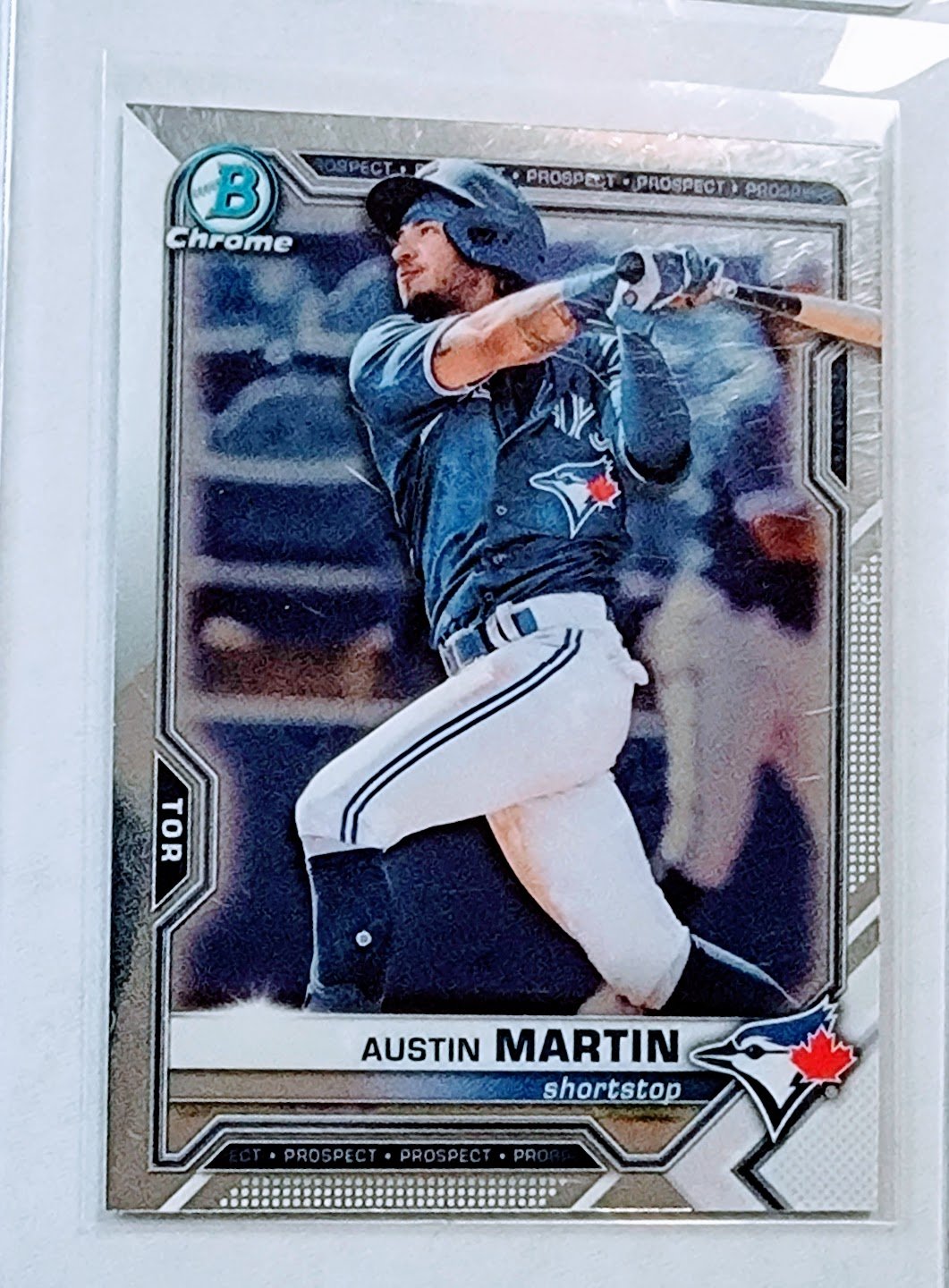 2021 Bowman Chrome Austin Martin Prospect Blue Jersey Baseball Card AVM1 simple Xclusive Collectibles   