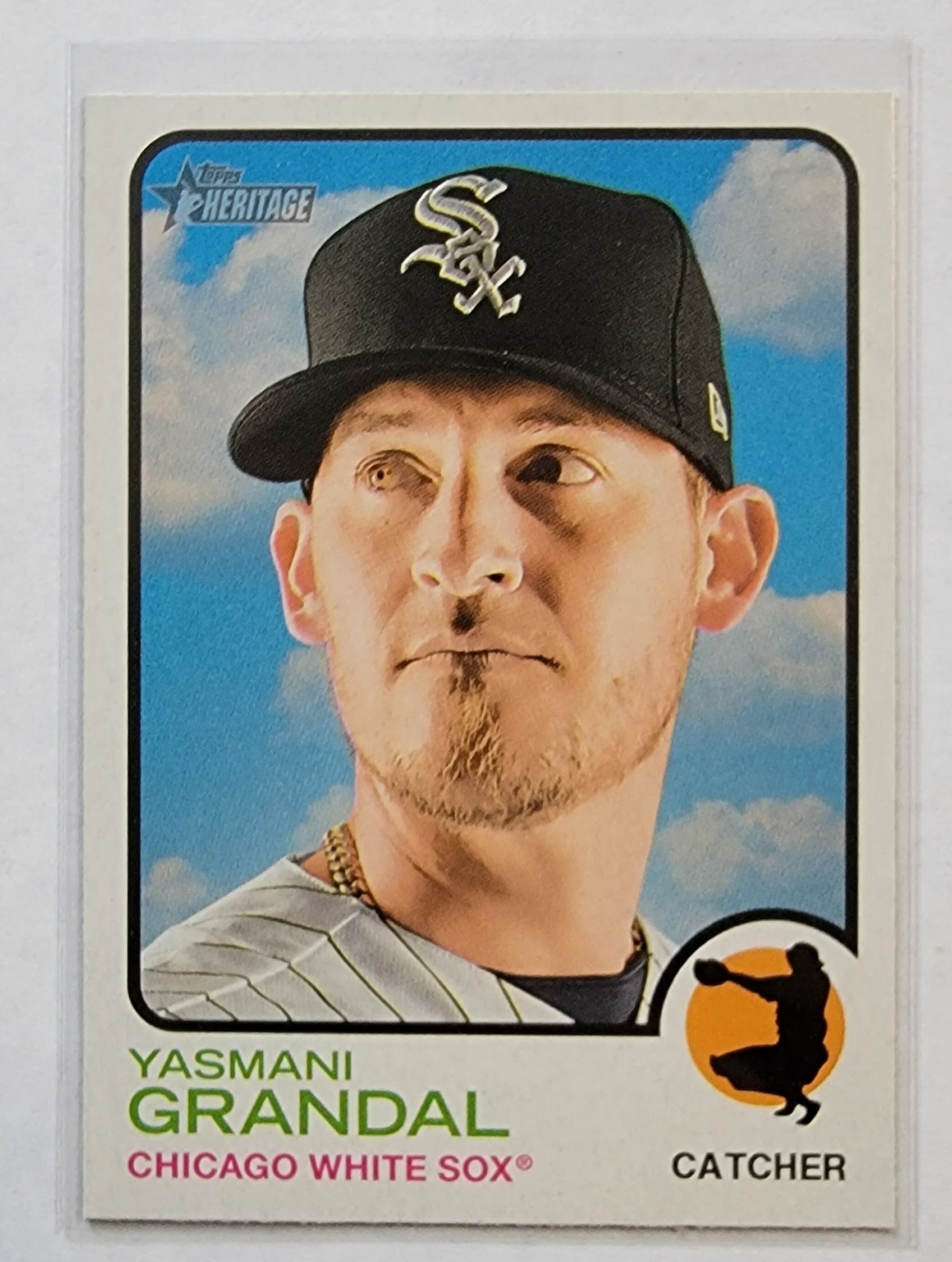 2022 Topps Heritage Yasmani Grandall Baseball Card AVM1 simple Xclusive Collectibles   