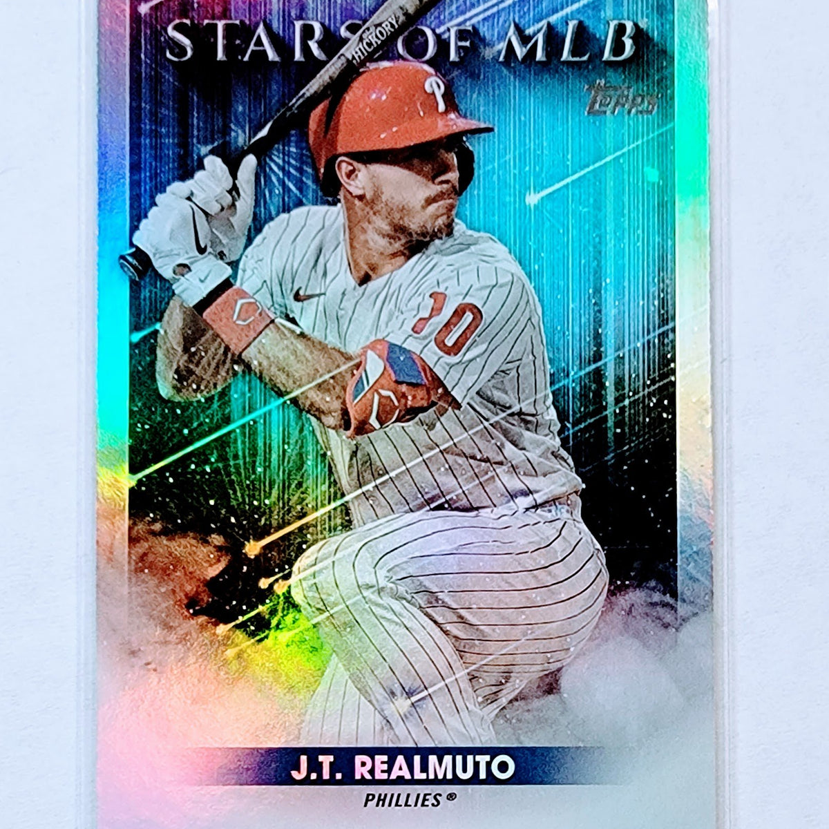 2022 Topps J.T. Realmuto Stars of the MLB Foil Refractor Baseball Card