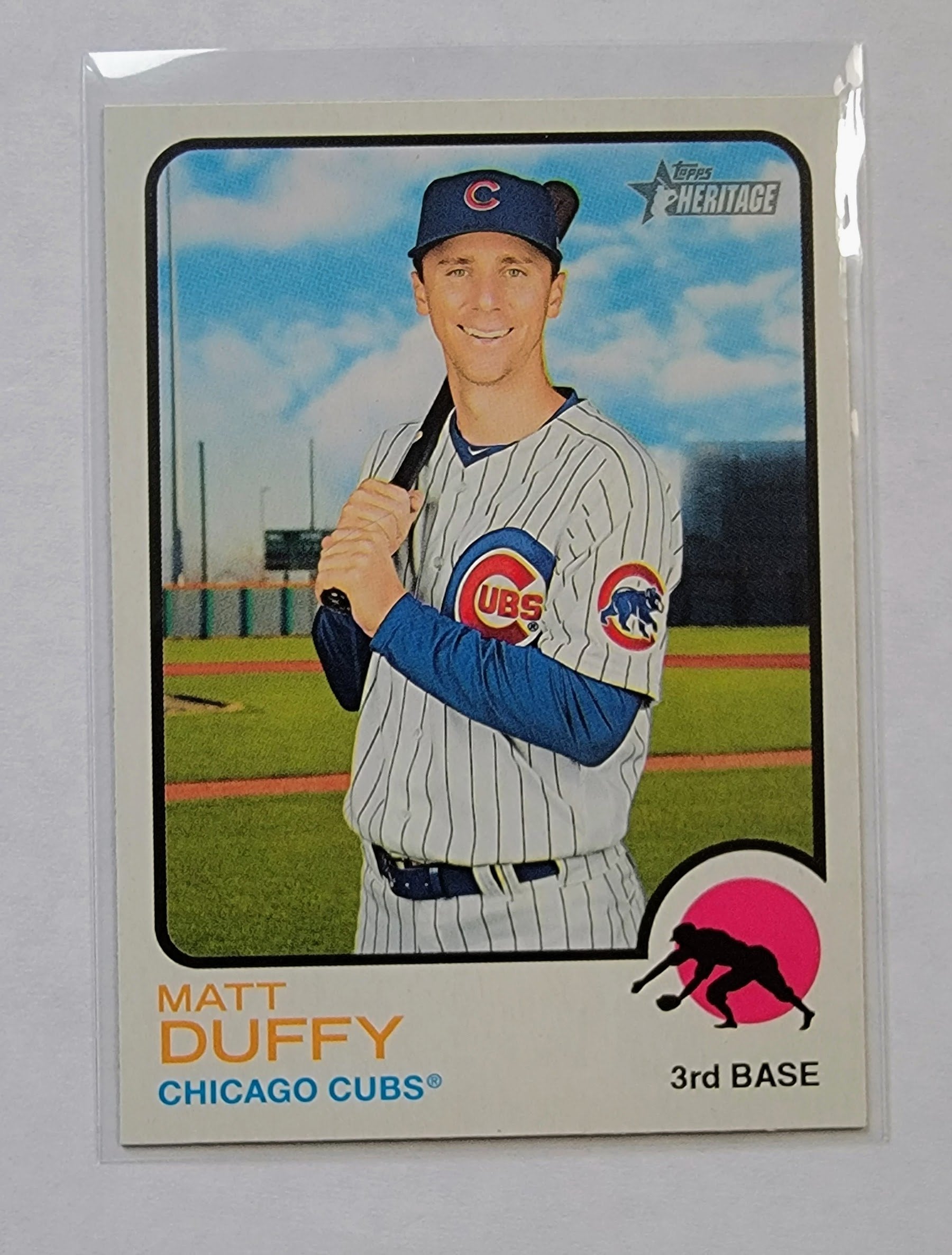 2022 Topps Heritage Matt Duffy Baseball Card simple Xclusive Collectibles   