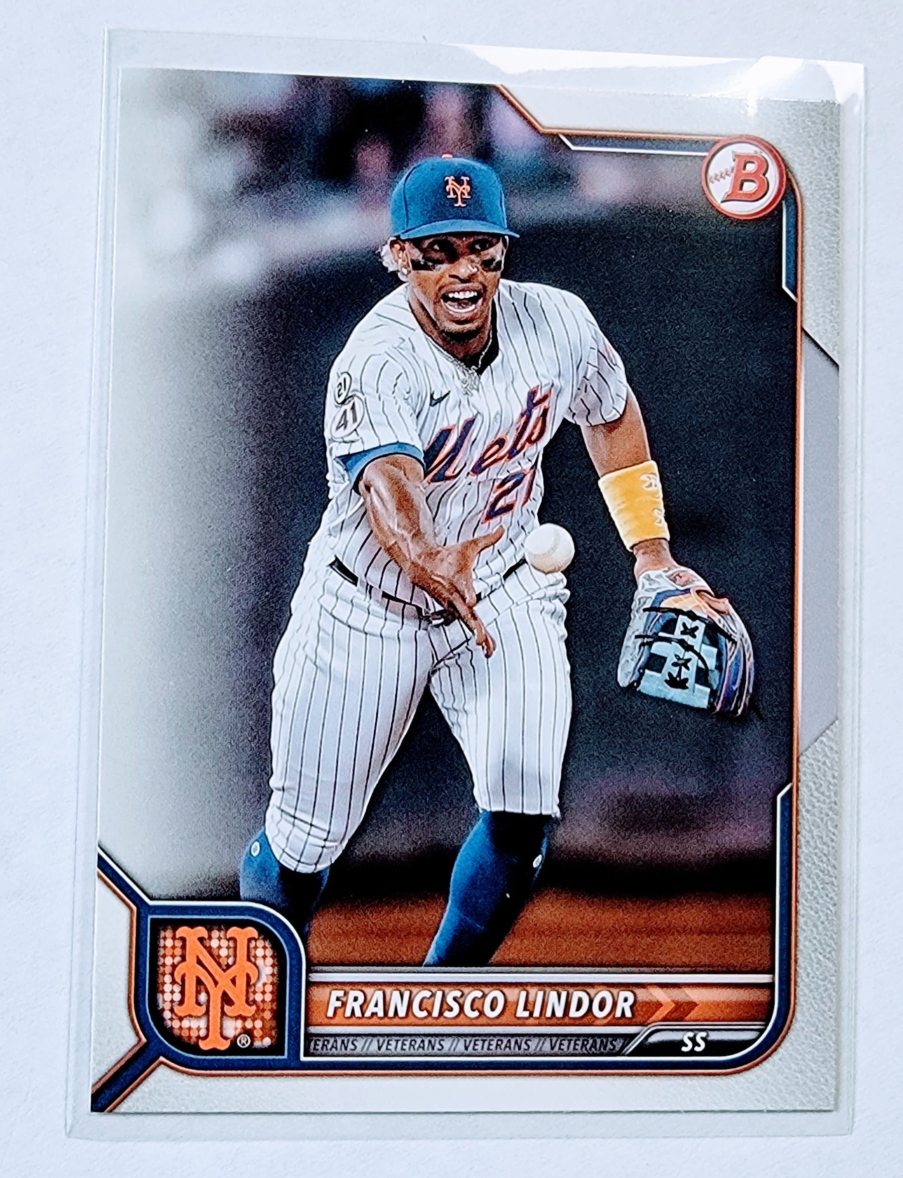 2022 Bowman Francisco Lindor Baseball Card AVM1 simple Xclusive Collectibles   