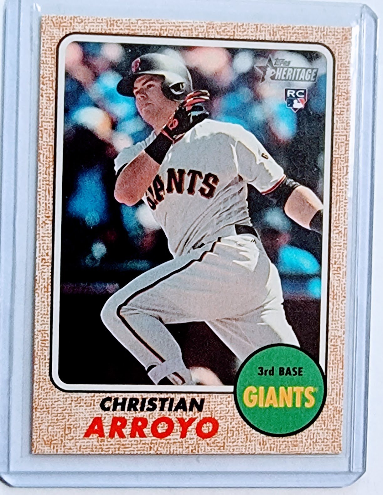2017 Topps Heritage Christian Arroyo Action Variation SP Rookie Baseball Card TPTV simple Xclusive Collectibles   