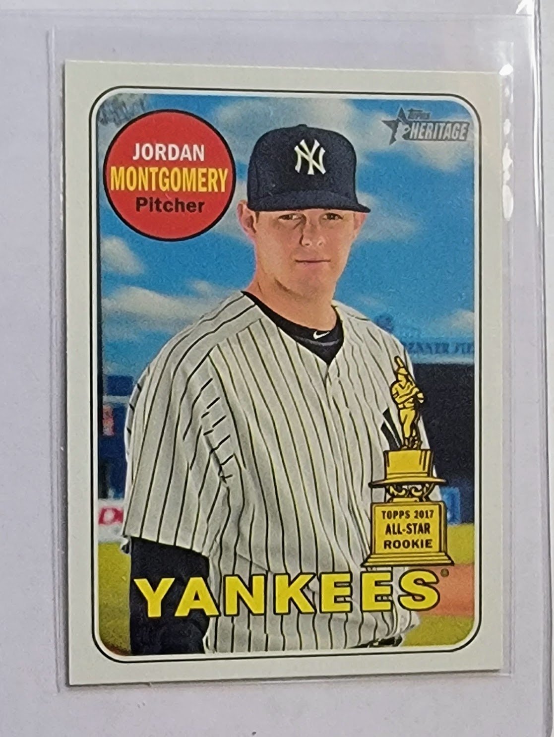 2018 Topps Heritage Jordan Montgomery 2017 All Star Rookie Insert Baseball Card TPTV simple Xclusive Collectibles   