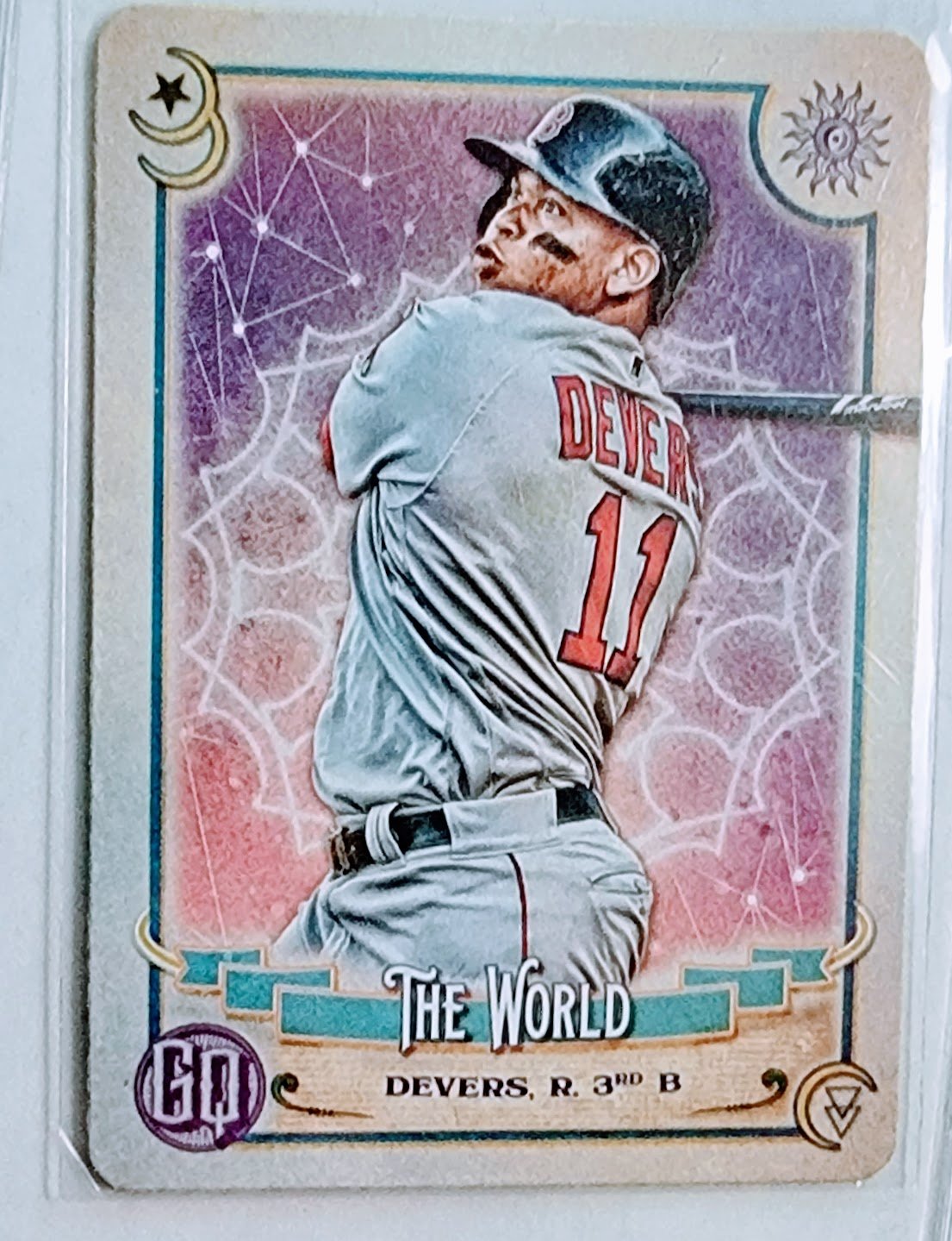 2020 Gypsy Queen Rafael Devers Tarot Of The Diamond The World Insert Red Sox Baseball Card TPTV simple Xclusive Collectibles   