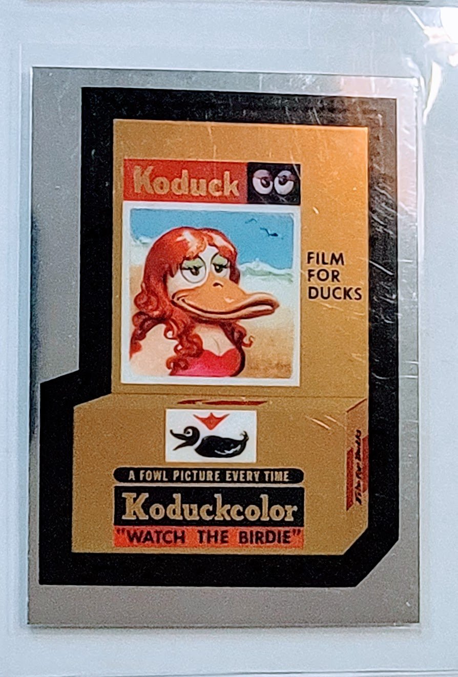 2014 Topps Wacky Packages Chrome Koduck Color Watch the Birdie Sticker Card simple Xclusive Collectibles   
