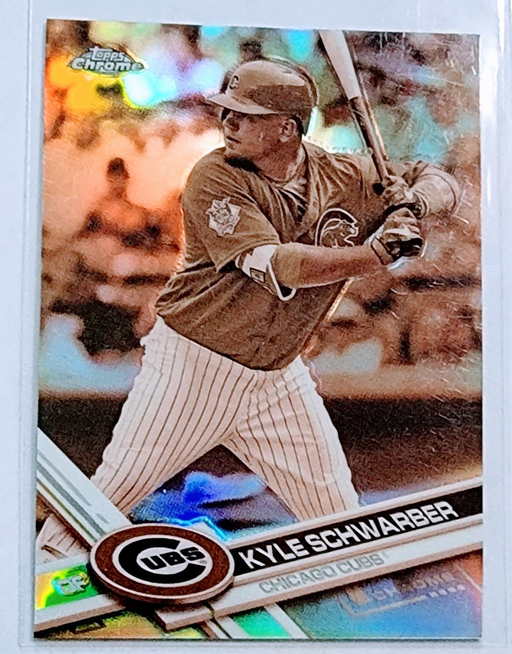2017 Topps Chrome Kyle Schwarber Sepia Refractor Baseball Card TPTV simple Xclusive Collectibles   