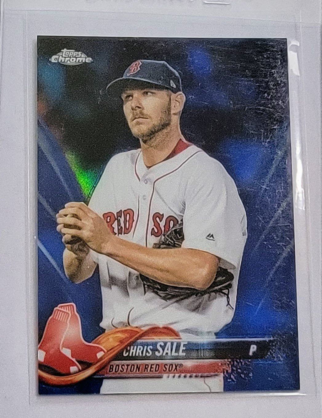 2018 Topps Chrome Chris Sale Blue Refractor Baseball Card TPTV simple Xclusive Collectibles   