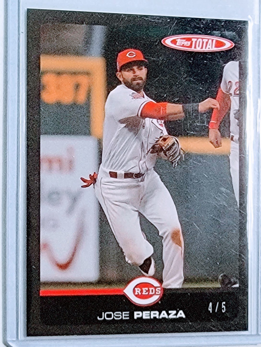 2020 Topps Total Jose Peraza Black #'d 4/5 Baseball Card TPTV simple Xclusive Collectibles   